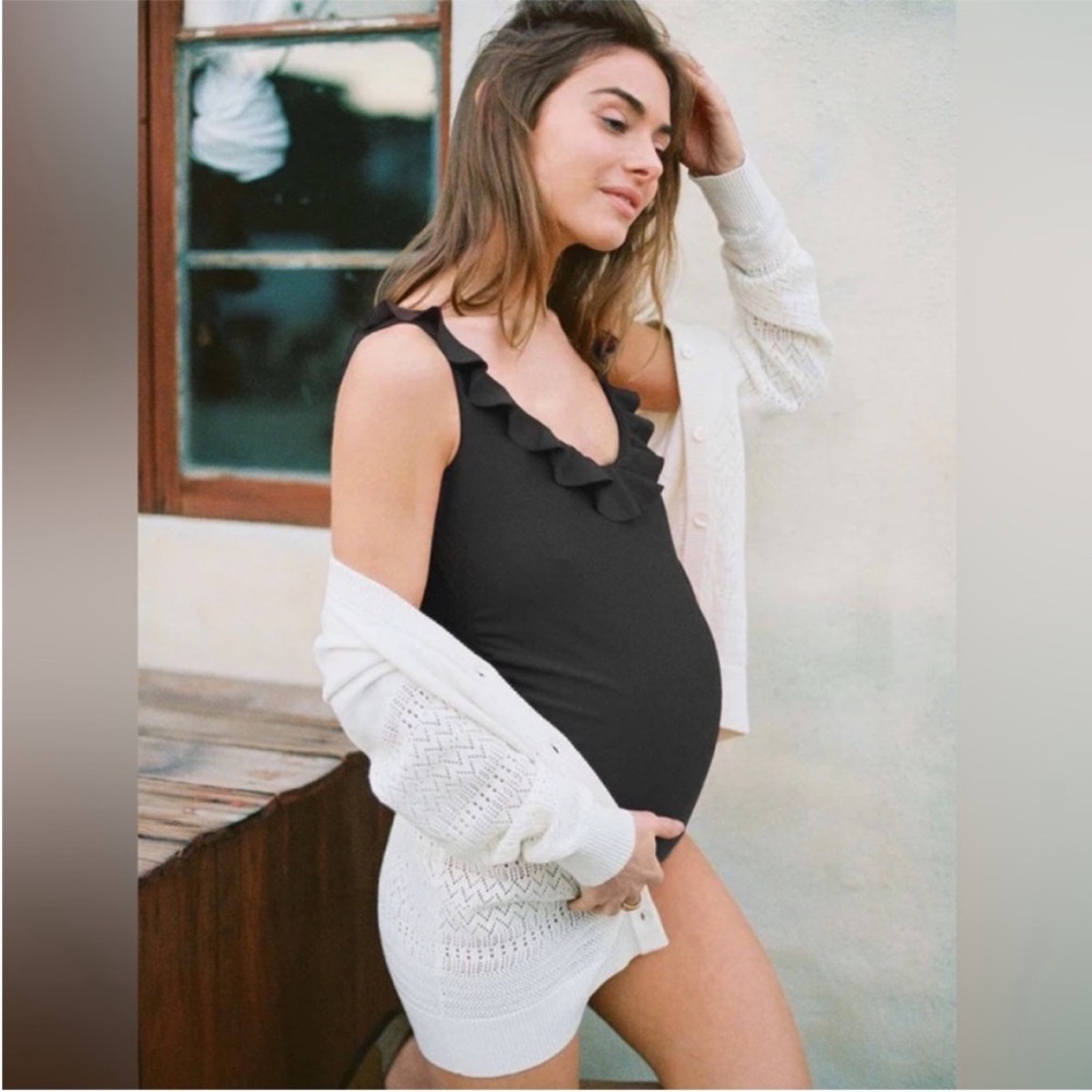 Women's Black one piece maternity swimsuit